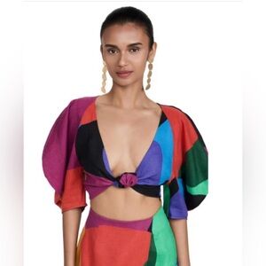 Mara Hoffman Raya Crop Top Size 4 NWT Multicolor